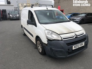 Location: Edinburgh - 2015 CITROEN BERLINGO 625 ENTERPRISE H Panel Van REG: MD15VRK, Keys: Yes, MOT Expiry date: 15/07/2025, 1560 Diesel, 5 Speed Manual Diesel, Former Keepers: 5
