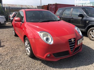 Location: Edinburgh - 2010 ALFA ROMEO MITO LUSSO 3 Door Hatchback REG: SL10XHO, Keys: No, MOT Expiry date: 30/09/2025, 1368 Petrol, 6 Speed Manual Petrol, Former Keepers: 5