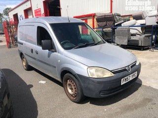 Location: Edinburgh - 2007 VAUXHALL COMBO CREW 2000 CDTI Car Derived Van REG: FN57YPC, Keys: No, MOT Expiry date: 25/01/2025, 1248 Diesel, 5 Speed Manual Diesel, Former Keepers: 11