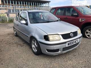 Location: Edinburgh - 2000 VOLKSWAGEN POLO E 3 Door Hatchback REG: W808WCS, Keys: No, MOT Expiry date: 29/08/2025, 1000 Petrol, 5 Speed Manual Petrol, Former Keepers: 9