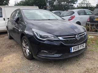 NOTE: ATF Registered Buyers ONLY - Location: Mitcham - 2019 VAUXHALL ASTRA TECH LINE NAV ECOTE 5 Door Hatchback REG: VU19YYG, Keys: No, 999 Petrol, 5 Speed Manual Petrol, Former Keepers: 3