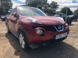 Location: MITCHAM - 2012 NISSAN JUKE ACENTA 5 DOOR HATCHBACK REG: EX12TFN, 1598cc PETROL, 5 SPEED MANUAL PETROL, Former Keepers: 8, Keys: No, MOT: Expiry date04/02/2026