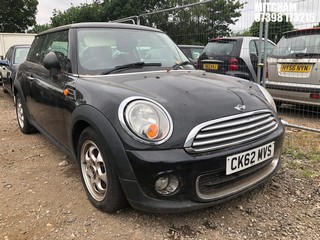 Location: Mitcham - 2012 MINI ONE 3 Door Hatchback REG: CK62MVS, Keys: No, MOT Expiry date: 02/04/2026, 1598 Petrol, 6 Speed Manual Petrol, Former Keepers: 4