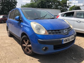Location: Mitcham - 2006 NISSAN NOTE SE MPV REG: HW06HYM, Keys: No, MOT Expiry date: 14/11/2025, 1386 Petrol, 5 Speed Manual Petrol, Former Keepers: 6