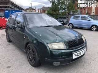 Location: Nottingham - 2001 SKODA FABIA CLASSIC SDI 5 Door Hatchback REG: Y434TUD, Keys: No, MOT Expiry date: 29/01/2025, 1896 Diesel, 5 Speed Manual Diesel, Former Keepers: 8