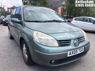 Location: Nottingham - 2005 RENAULT GR SCENIC P-EGE VVT 16V A MPV REG: AX05TGO, Keys: No, MOT Expiry date: 05/11/2025, 1998 Petrol, 4 Speed Auto Petrol, Former Keepers: 5