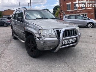 Location: Nottingham - 2002 JEEP GRAND CHEROKEE CRD LTD AU Estate REG: SP52UTO, Keys: No, MOT Expiry date: 19/09/2025, 2685 Diesel, 5 Speed Auto Diesel, Former Keepers: 12