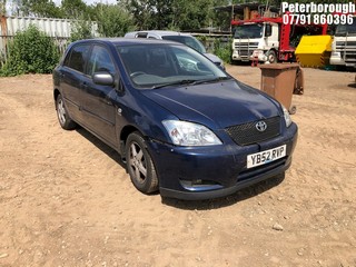 Location: Peterborough - 2003 TOYOTA COROLLA T3 VVTI 5 Door Hatchback REG: YB52RVP, Keys: No, MOT Expiry date: 02/05/2025, 1398 Petrol, 5 Speed Manual Petrol, Former Keepers: 4