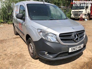 Location: Peterborough - 2013 MERCEDES-BENZ CITAN 109 CDI BLUEEFFICIE Panel Van REG: SN13HNJ, Keys: No, MOT Expiry date: 14/05/2025, 1461 Diesel, 5 Speed Manual Diesel, Former Keepers: 3