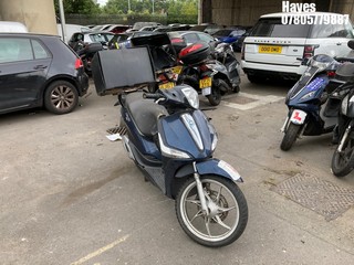 NOTE: ATF Registered Buyers ONLY - Location:  Hayes - 2019 PIAGGIO LIBERTY 125 Scooter REG: LC19SJO, Keys: No, MOT Expiry date: 19/04/2025, 124 Petrol, AUTOMATIC, Former Keepers: 7