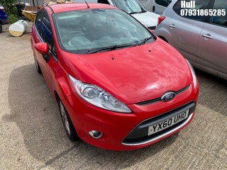 Location: Hull - 2010 FORD FIESTA ZETEC 5 Door Hatchback REG: YX60UHO, Keys: No, MOT Expiry date: 06/05/2025, 1242 Petrol, 5 Speed Manual Petrol, Former Keepers: 3