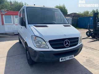 Location: Hull - 2007 MERCEDES SPRINTER 311 CDI SWB Panel Van REG: WU57YHV, Keys: No, MOT Expiry date: 05/03/2025, 2148 Diesel, 6 Speed Manual Diesel, Former Keepers: 7