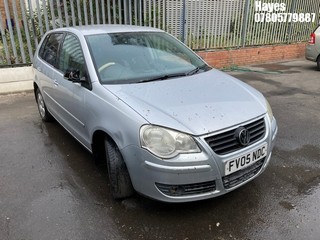 Location:  Hayes - 2005 VOLKSWAGEN POLO S 55 5 Door Hatchback REG: FV05NDC, Keys: No, MOT Expiry date: 13/11/2024, 1198 Petrol, 5 Speed Manual Petrol, Former Keepers: 4