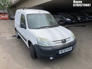 Location:  Hayes - 2002 PEUGEOT PARTNER 600 LX D Car Derived Van REG: KC52KVU, Keys: No, MOT Expiry date: 10/06/2025, 1868 Diesel, 5 Speed Manual Diesel, Former Keepers: 6