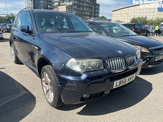 Location: North Woolwich - 2006 BMW X3 SI M SPORT A Estate REG: LB56KKV, Keys: No, MOT Expiry date: 19/09/2025, 2497 Petrol, 6 Speed Auto Petrol, Former Keepers: 4