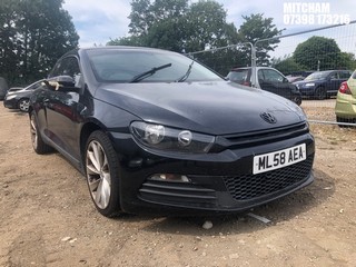Location: MITCHAM - 2008 VOLKSWAGEN SCIROCCO TDI S-A COUPE REG: ML58AEA, 1968cc DIESEL, 6 SPEED SEMI AUTO DIESEL, Former Keepers: 11, Keys: No, MOT: Expiry date14/07/2025