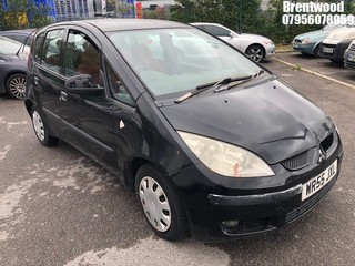 Location: Brentwood - 2005 MITSUBISHI COLT BLACK 5 Door Hatchback REG: WR55JXL, Keys: No, MOT Expiry date: 08.06.2024, 1124 Petrol, 5 Speed Manual Petrol, Former Keepers: 4