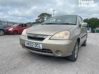 Location: Plymouth - 2002 SUZUKI  LIANA GLX 5 DOOR HATCHBACK REG: HK02OCL, 1586cc PETROL, 5 SPEED MANUAL PETROL, Former Keepers: 1, Keys: Yes, MOT Expiry date: 30/05/2026