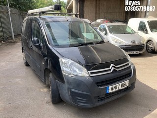 Location:  Hayes - 2017 CITROEN BERLINGO 625 EN-PRISE BLU Panel Van REG: WN17WBU, Keys: No, MOT Expiry date: 19/05/2025, 1560 Diesel, 5 Speed Manual Diesel, Former Keepers: 3