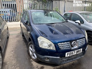 Location:  Hayes - 2007 NISSAN QASHQAI TEKNA 2WD CVT 5 Door Hatchback REG: FD57ORO, Keys: No, MOT Expiry date: 26/11/2024, 1997 Petrol, Variable Speed Auto Petrol, Former Keepers: 7