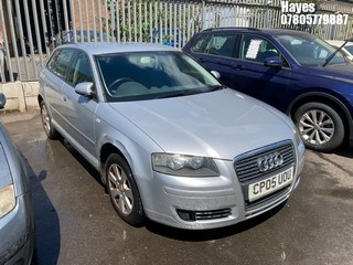 Location:  Hayes - 2005 AUDI A3 SE 5 Door Hatchback REG: CP05UOU, Keys: No, MOT Expiry date: 06/05/2026, 1595 Petrol, 5 Speed Manual Petrol, Former Keepers: 4
