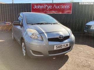 Location: Stapleford - 2010 TOYOTA YARIS T2 VVT-I 3 Door Hatchback REG: SA10YJN, Keys: Yes, MOT Expiry date: 16/04/2026, 998 Petrol, 5 Speed Manual Petrol, Former Keepers: 5