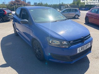 Location: North Woolwich - 2010 VOLKSWAGEN POLO S 60 3 Door Hatchback REG: LR10UPT, Keys: No, MOT Expiry date: 02/10/2025, 1198 Petrol, 5 Speed Manual Petrol, Former Keepers: 4
