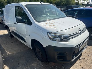 Location: North Woolwich - 2019 CITROEN BERLINGO 650 EN-PRISE BLU Panel Van REG: LA19HKY, Keys: No, MOT Expiry date: 16/06/2025, 1560 Diesel, 5 Speed Manual Diesel, Former Keepers: 2