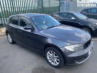 Location: Belvedere - 2007 BMW 116I ES 5 Door Hatchback REG: P4FGG, Keys: No, MOT Expiry date: 02/08/2024, 1597 Petrol, 6 Speed Manual Petrol, Former Keepers: 11