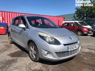 Location: Edinburgh - 2010 RENAULT G SCENIC DY-IQUE TTOM DCI MPV REG: KS10VKJ, Keys: Yes, MOT Expiry date: 07/12/2024, 1461 Diesel, 6 Speed Manual Diesel, Former Keepers: 7