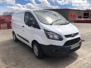 Location: Edinburgh - 2016 FORD  TRANSIT CUSTOM 290 Panel Van REG: SJ66AZU, Keys: No, MOT Expiry date: 06/06/2025, 1995 Diesel, 6 Speed Manual Diesel, Former Keepers: 2