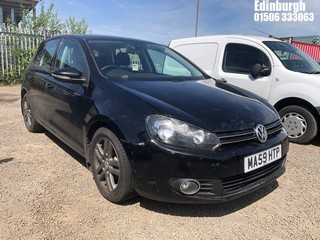 Location: Edinburgh - 2009 VOLKSWAGEN GOLF SE TDI S-A 5 Door Hatchback REG: MA59HTP, Keys: No, MOT Expiry date: 07/05/2025, 1598 Diesel, 7 Speed S-Auto Diesel, Former Keepers: 5