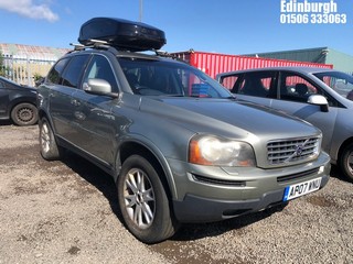 Location: Edinburgh - 2007 VOLVO XC90 SE D5 AUTO Estate REG: AP07WNU, Keys: No, MOT Expiry date: 07/02/2025, 2401 Diesel, 6 Speed Auto Diesel, Former Keepers: 2