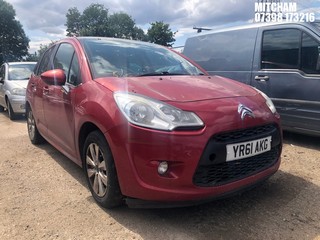Location: Mitcham - 2011 CITROEN C3 VTR+ 5 Door Hatchback REG: YR61AKG, Keys: No, MOT Expiry date: 16/05/2025, 1360 Petrol, 5 Speed Manual Petrol, Former Keepers: 10