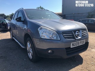 Location: Mitcham - 2009 NISSAN QASHQAI VISIA + 2 5 Door Hatchback REG: NU09PXX, Keys: No, MOT Expiry date: 19/06/2025, 1997 Petrol, 6 Speed Manual Petrol, Former Keepers: 9