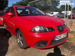 Location: Mitcham - 2007 SEAT IBIZA FORMULA SPORT 100 3 Door Hatchback REG: KU57ZFS, Keys: No, MOT Expiry date: 16/02/2026, 1390 Petrol, 5 Speed Manual Petrol, Former Keepers: 10