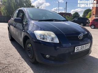 Location: Nottingham - 2009 TOYOTA AURIS TR STOPSTART VVTI 5 Door Hatchback REG: SL59DYS, Keys: No, MOT Expiry date: 23/09/2025, 1329 Petrol, 6 Speed Manual Petrol, Former Keepers: 6