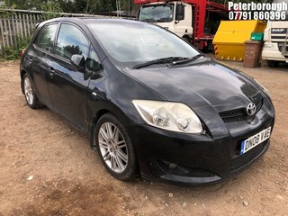Location: Peterborough - 2008 TOYOTA AURIS SR VVT-I 5 Door Hatchback REG: DN08VAE, Keys: No, MOT Expiry date: 07/12/2025, 1598 Petrol, 5 Speed Manual Petrol, Former Keepers: 7