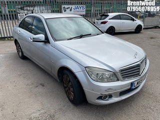 Location: BRENTWOOD - 2009 MERCEDES-BENZ C180 KOMP ELEG BLUEEFCY A 4 DOOR SALOON REG: LM59XDY, 1597cc PETROL, 5 SPEED AUTO PETROL, Former Keepers: 5, Keys: No, MOT: Expiry date29/01/2026
