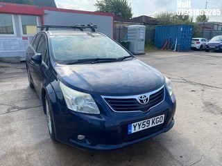 Location: Hull - 2009 TOYOTA AVENSIS T4 D-4D Estate REG: YY59KGO, Keys: No, MOT Expiry date: 17/09/2025, 1998 Diesel, 6 Speed Manual Diesel, Former Keepers: 1