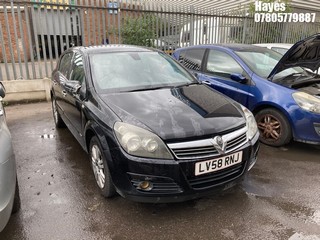 Location:  Hayes - 2008 VAUXHALL ASTRA DESIGN 5 Door Hatchback REG: LV58RNJ, Keys: No, MOT Expiry date: 08/12/2025, 1598 Petrol, 5 Speed Manual Petrol, Former Keepers: 4