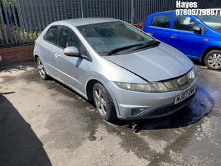 Location:  Hayes - 2007 HONDA CIVIC SE I-VTEC S-A 5 Door Hatchback REG: MJ07DWV, Keys: No, MOT Expiry date: 05/10/2025, 1799 Petrol, 6 Speed Semi Auto Petrol, Former Keepers: 6