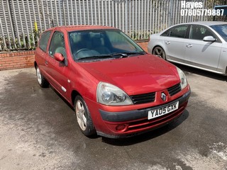 Location:  Hayes - 2005 RENAULT CLIO RUSH 8V 3 Door Hatchback REG: YA05GXK, Keys: No, MOT Expiry date: 18/07/2025, 1149 Petrol, 5 Speed Manual Petrol, Former Keepers: 12