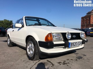 Location: Nottingham - 1985 FORD ESCORT CONVERTIBLE REG: B920EGH, 1597cc PETROL, MANUAL, Former Keepers: 9, Keys: Yes, MOT Expiry date: 06/04/2026