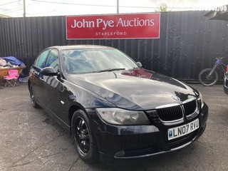 Location: Stapleford - 2007 BMW 320D ES AUTO 4 Door Saloon REG: LN07RVU, Keys: Yes, MOT Expiry date: 12/05/2026, 1995 Diesel, 6 Speed Auto Diesel, Former Keepers: 1