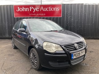 Location: Stapleford - 2009 VOLKSWAGEN POLO E 70 5 Door Hatchback REG: PE09TYT, Keys: Yes, MOT Expiry date: 09/12/2025, 1198 Petrol, 5 Speed Manual Petrol, Former Keepers: 5