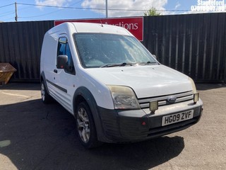 Location: Stapleford - 2009 FORD TRANSIT CONN T230 L90 Panel Van REG: HG09ZVF, Keys: Yes, MOT Expiry date: 29/11/2025, 1753 Diesel, 5 Speed Manual Diesel, Former Keepers: 12