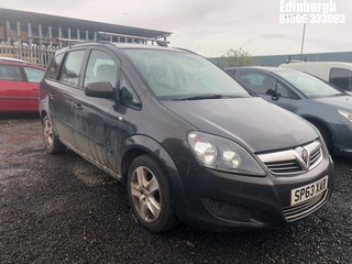 Location: Edinburgh - 2013 VAUXHALL ZAFIRA EXCLUSIV MPV REG: SP63XAR, Keys: Yes, MOT Expiry date: 01/10/2025, 1598 Petrol, 5 Speed Manual Petrol, Former Keepers: 2