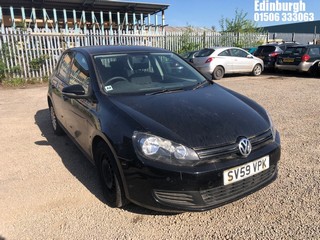 Location: Edinburgh - 2009 VOLKSWAGEN GOLF S TDI 5 Door Hatchback REG: SV59VPK, Keys: No, MOT Expiry date: 09/10/2024, 1598 Diesel, 5 Speed Manual Diesel, Former Keepers: 3