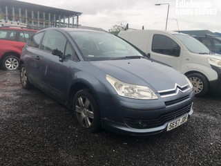 Location: Edinburgh - 2008 CITROEN C4 VTR Coupe REG: SE57JDF, Keys: No, MOT Expiry date: 05/04/2026, 1587 Petrol, 5 Speed Manual Petrol, Former Keepers: 4
